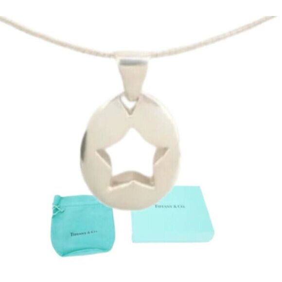 Tiffany & Co. Star Sterling Silver Star Cutout Necklace - Picture 1 of 4